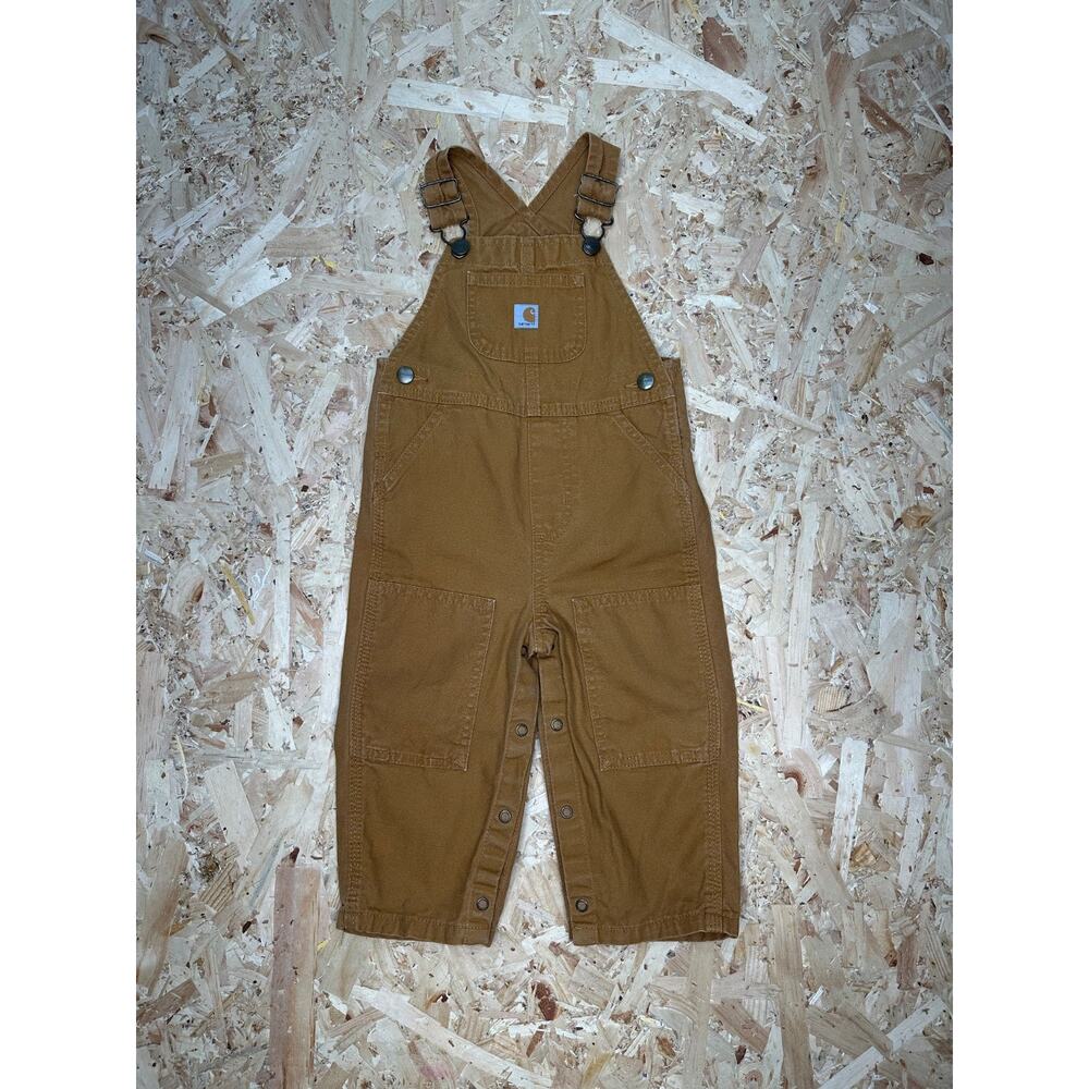 Carhartt Brown Baby Bib Overall Boys Classic Brown Sz 18M